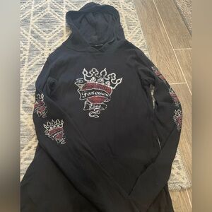 INC International Concepts Black and Red Crown Graphic Hoodie